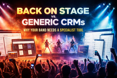[HERO] Back On Stage vs. Generic CRMs: Why Your Band Needs a Specialist Tool